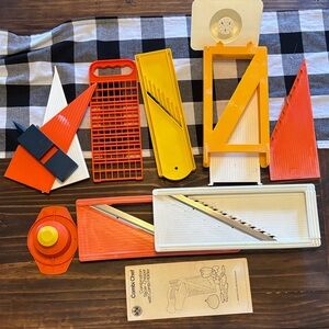 Vintage 70s combi chef food slicer with instruction booklet
